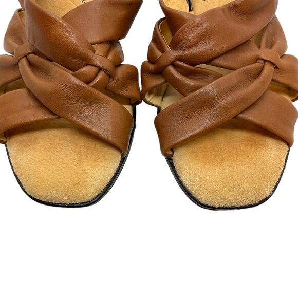 SOFTSPOTS Carmel Leather Wedge Sandals Women's 9.5M Comfort Slide - Picture 6 of 13